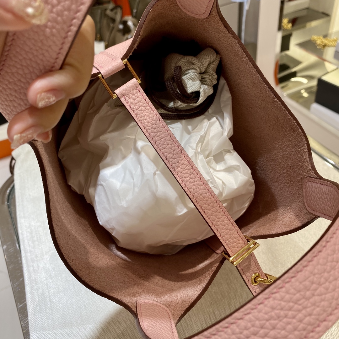 에르메스 피코탄 락18 핑크 금장